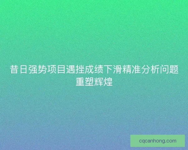 昔日强势项目遇挫成绩下滑精准分析问题重塑辉煌